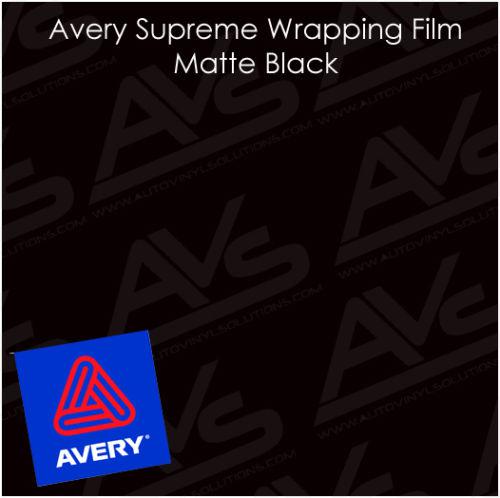 Avery supreme matte black car wrap film sheet decal 2in x 3in sample