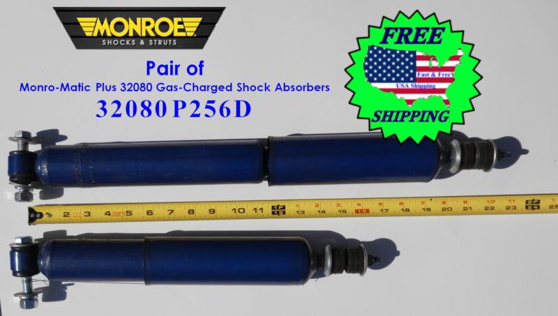 2 ea monroe 32080 rear shock absorber monro-matic plus gas-charged * free ship *