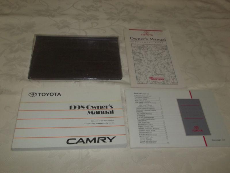 1998 toyota camry owner manual 4/pc.set & black plastic dealer case. / free s/h