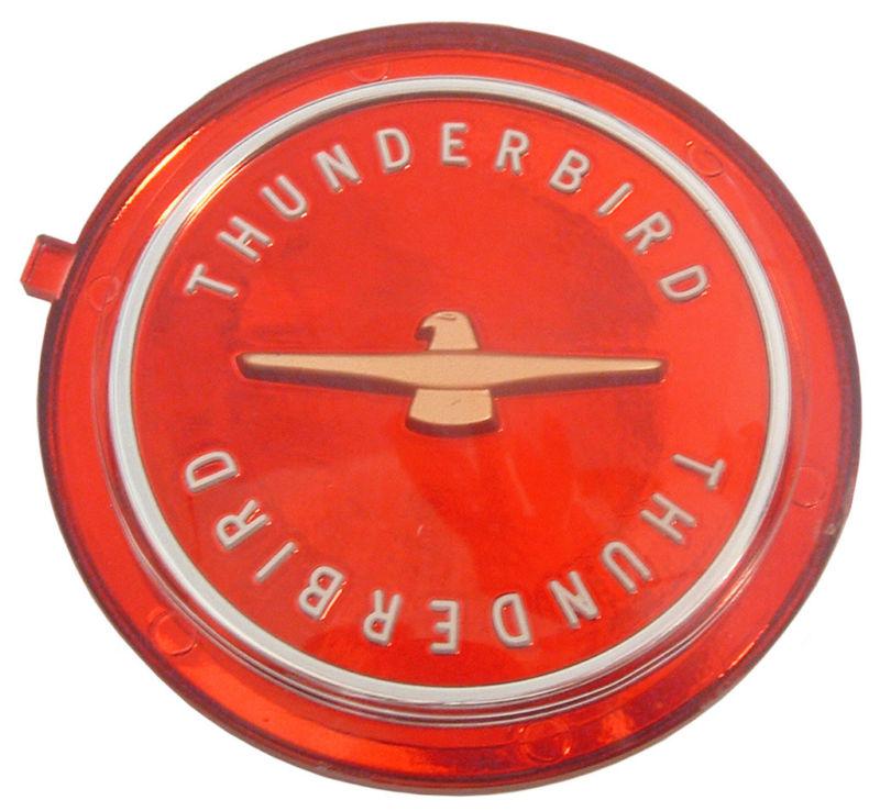 "new" 1955 – 1966 ford thunderbird wire wheel center emblem red