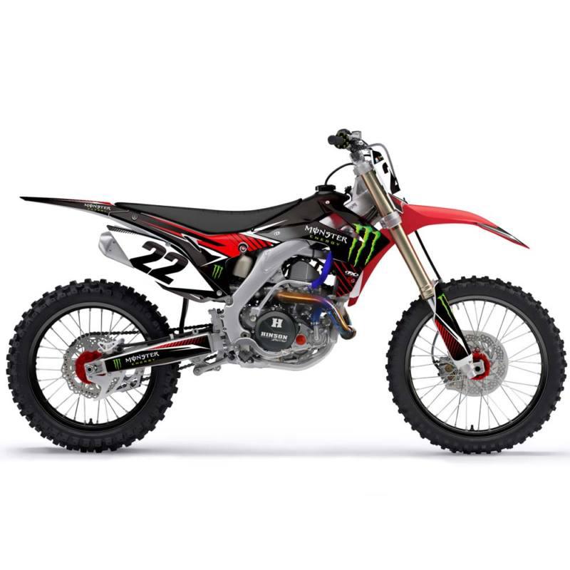 Factory effex monster energy full graphics kit w/ trim crf250r 04-09