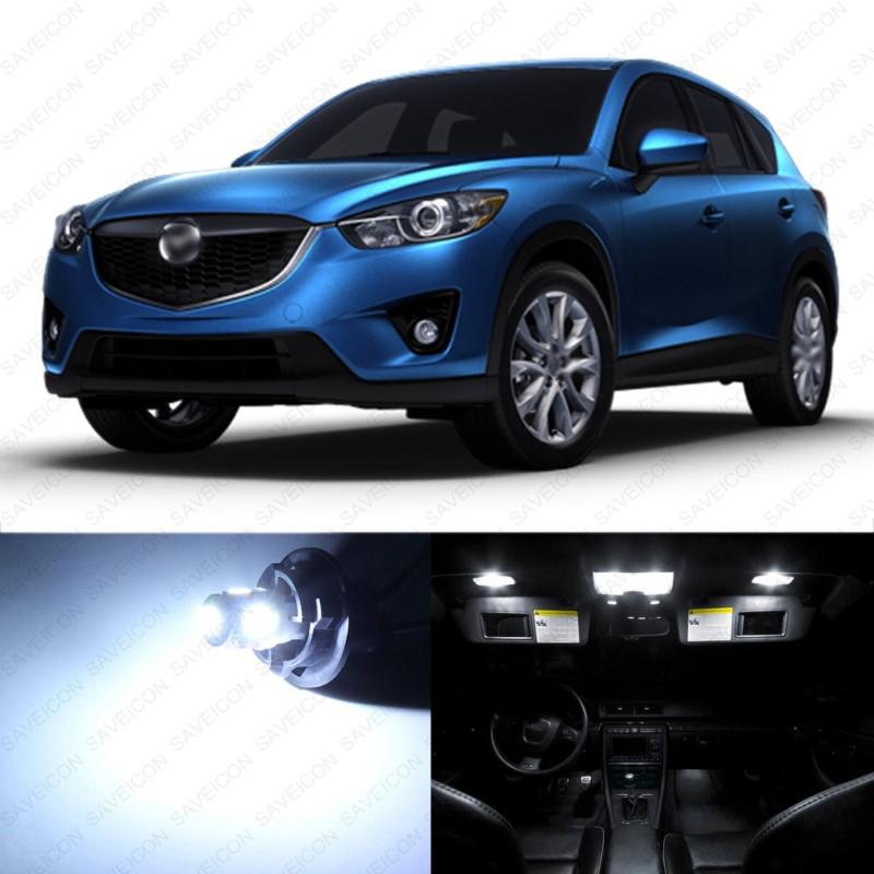 7 x xenon white led interior lights package for 2013 - 2014 mazda cx-5 cx5 --