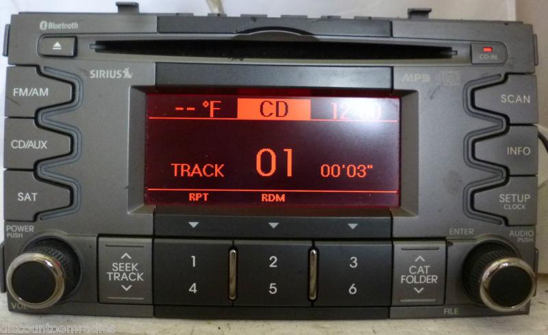 10-11 kia soul radio cd mp3 sirius bluethooth 96150-2k305amal *