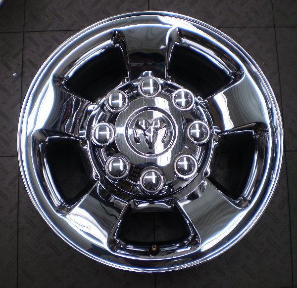 2187 dodge ram 2500 3500 17" factory chrome wheels rims (4)