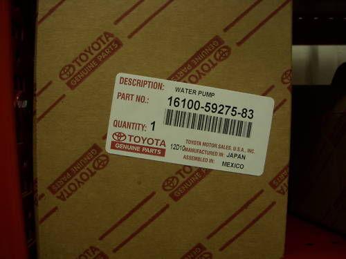 Toyota oem water pump 2uzfe tundra, sequoia, 4runner !!