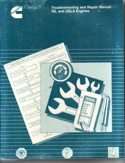 Cummins isl qsl9 diesel engine shop service manual troubleshooting repair