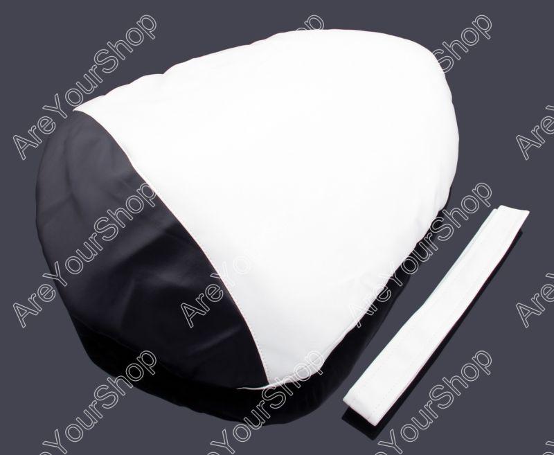 Passenger rear pu leather seat cowl cover pillon kawasaki z1000 2007-2009 white