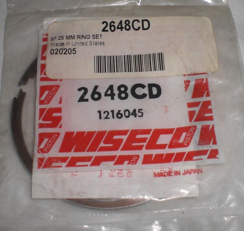 V15 2648cd piston ring set 67.25mm atc250r cr250r trx250r wiseco piston only nos