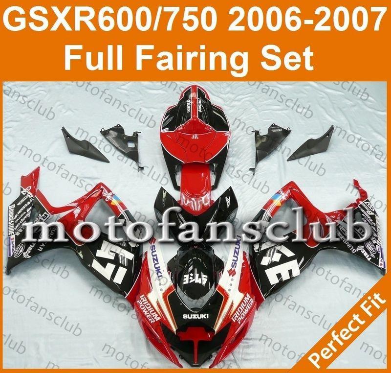 Fit suzuki gsxr 750 gsxr 600 06 07 gsx-r 2006 2007 fairing bodywork k6 #43 c