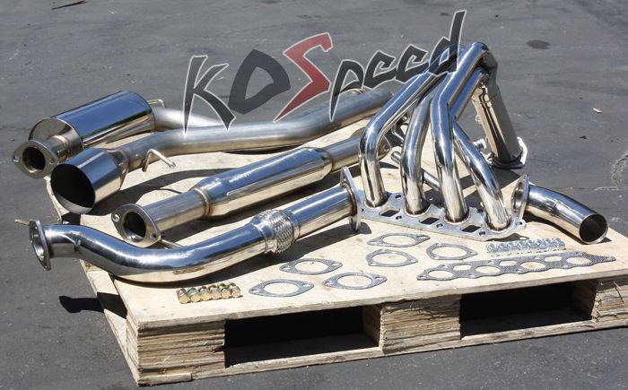 4.5" tip muffler catback/cat back+header exhaust system 00-04 focus 2.0l zx3/zx5