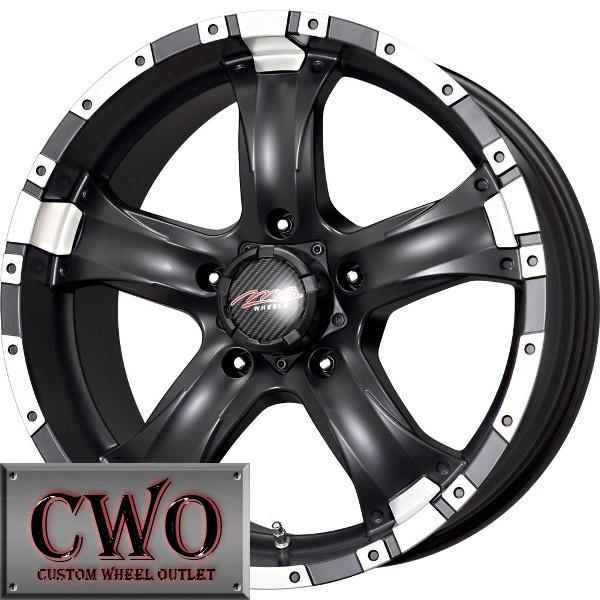 20 black mb chaos 5 wheels rims 5x139.7 5 lug dodge ram durango dakota ford