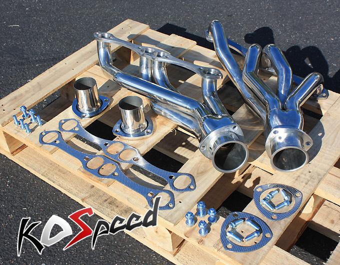 Stainless steel ss exhaust header chevy/pontiac/buick 265-400 v8 camaro impala