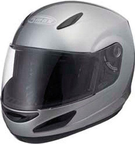 Gmax gm48 full face helmet dk metallic silver m/medium