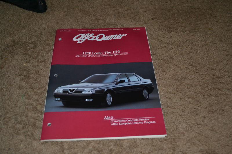 Alfa owner: the official publication of the alfa romeo owners club june 1987