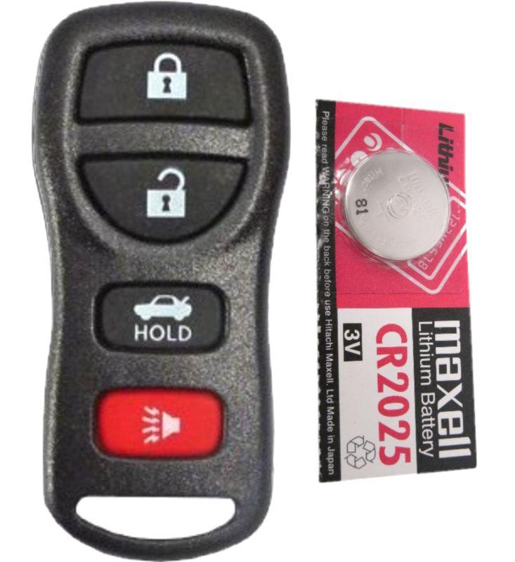 *new* nissan 4 but keyless entry remote key fob clicker beeper + free battery