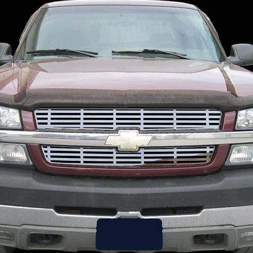 Chevy silverado 1500 03-05 horizontal billet polished stainless grill add-on