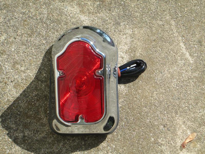 Harley chrome tombstone taillight wide tombstone tail light