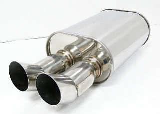 Obx / forza muffler hr01 2.5" civic integra camry neon