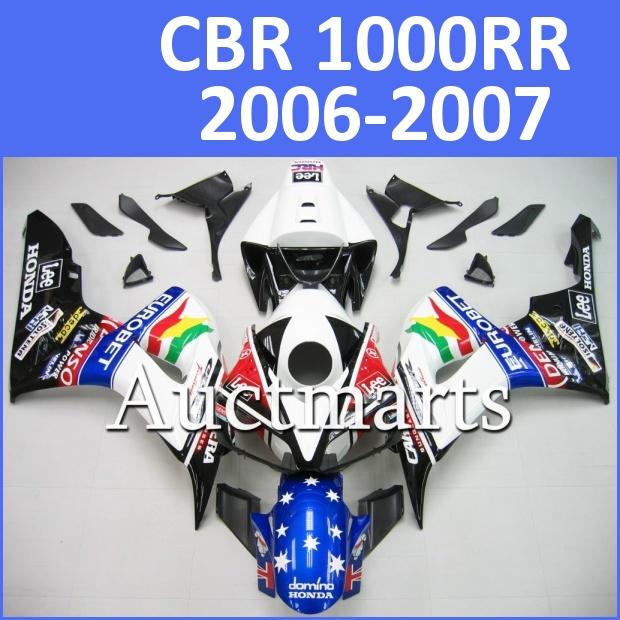 Fit honda 06 07 cbr1000rr cbr 1000 rr 2006 2007 fairing kit abs plastics d11 e11