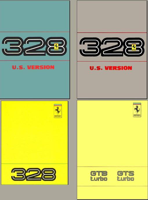 Ferrari 328 gtb gts owners manual's technical info