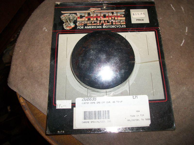 Harley vintage chopper bobber gas cap cover sportster chrome in box