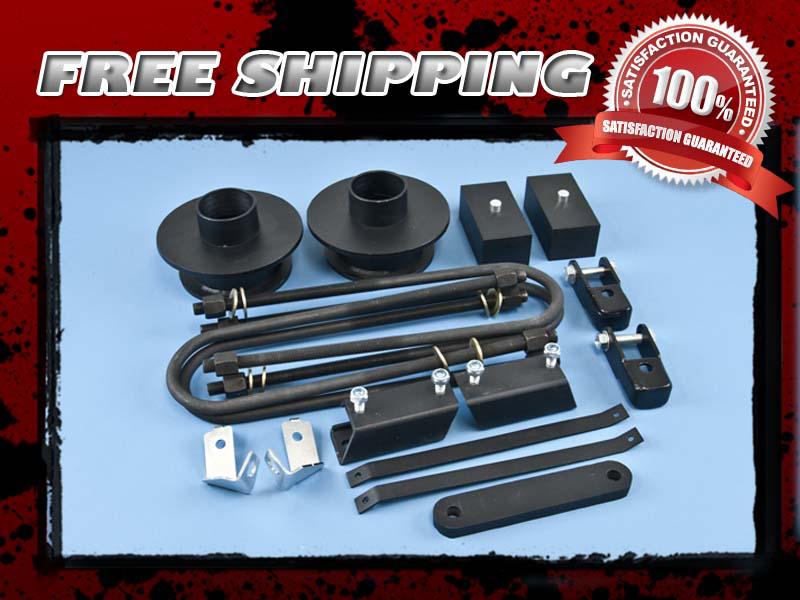 Steel lift kit front 3" rear 1" swaybar drop shock extender 4wd overload u-bolt