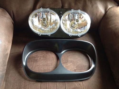 Harley-davidson halogen headlights touring road glide light housing kit 