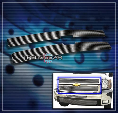 07-10 chevy silverado 2500/3500 hd front upper billet grille insert 2pcs 08 09