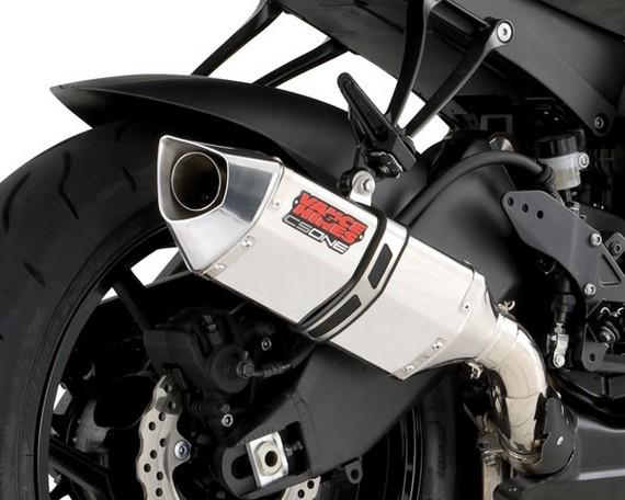 Vance & hines cs one slip on muffler stainless/alum for kawasaki zx-10r 08-10