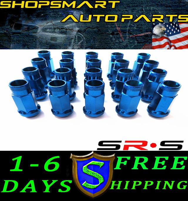 Srs sr*s 12x1.5 blue steel jdm lug nuts honda acura toyota civic crx eg ek dc2 