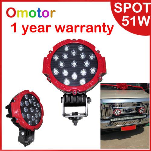 51w led work light spot beam lamp off road lights car vehicle suv jeep atv  ute