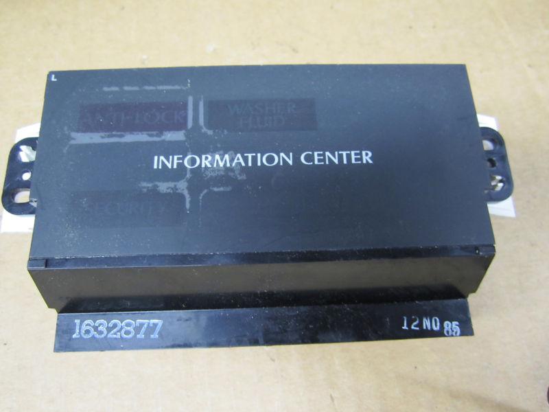 Cadillac deville 86-88 1986-1988 dash info center lh