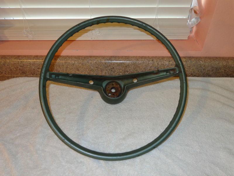 Vintage 1963 chevy chevrolet belair bel air steering wheel green 