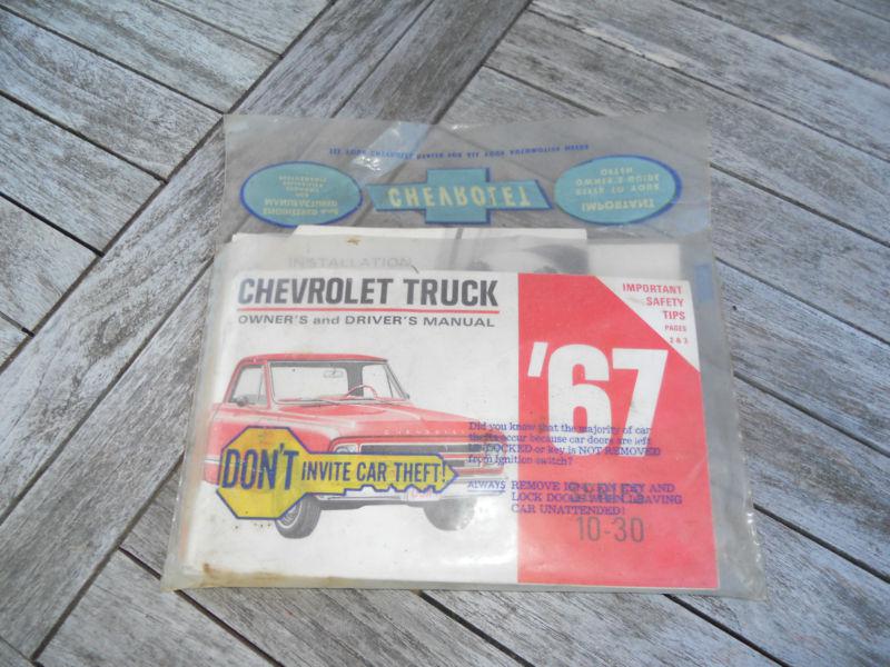 1967 chevrolet  truck owners manual series 10-30