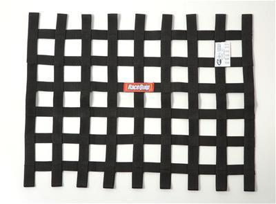 Racequip 725005 ribbon window net black rectangle 24" x 18" sfi 27.1 each