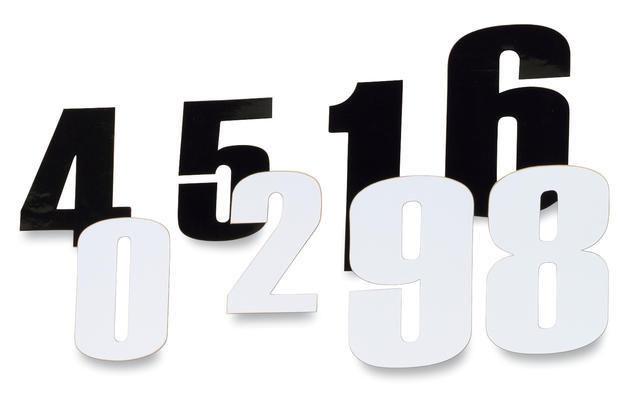 Moose racing race number no. 8  black three-pack 4.5"