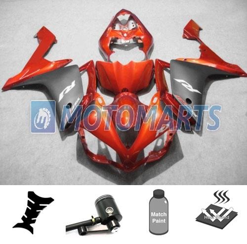 Bundle inj fairing kit w/ brake fluid reservoir for yamaha yzf 1000 r1 07 08 ac