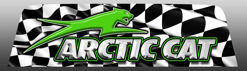 Arctic cat checker flag window  decal, perforated window 50/50 mesh