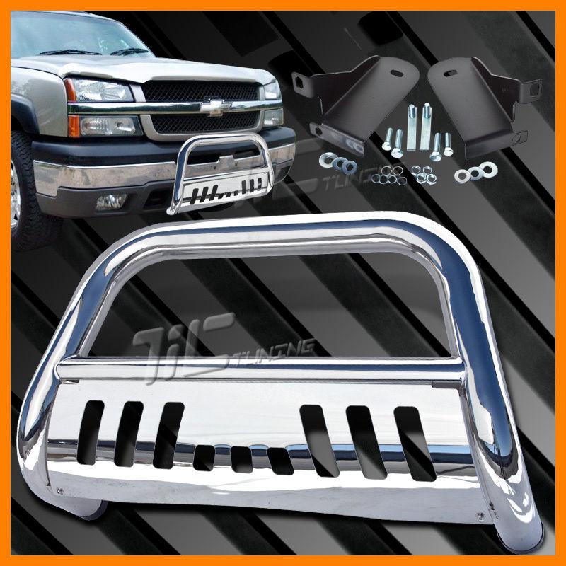 1997-2007 chevy silverado pickup truck crew cab chrome upper bull bar grille