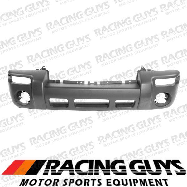 02-04 jeep liberty sport front bumper cover dark gray facial plastic ch1000367