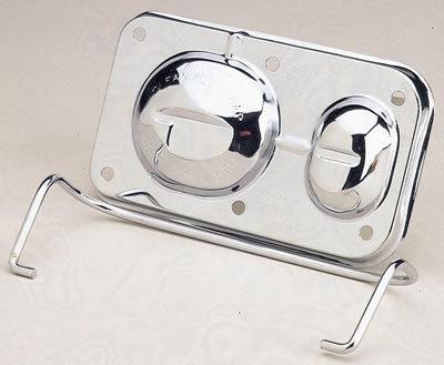 Summit racing g3351 master cylinder cover steel chrome single bail 5.63" x 3" ea