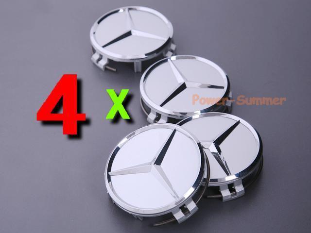 1set 75mm sugar mercedes-benz wheel center 4 caps cover e s ml sl clk slk class