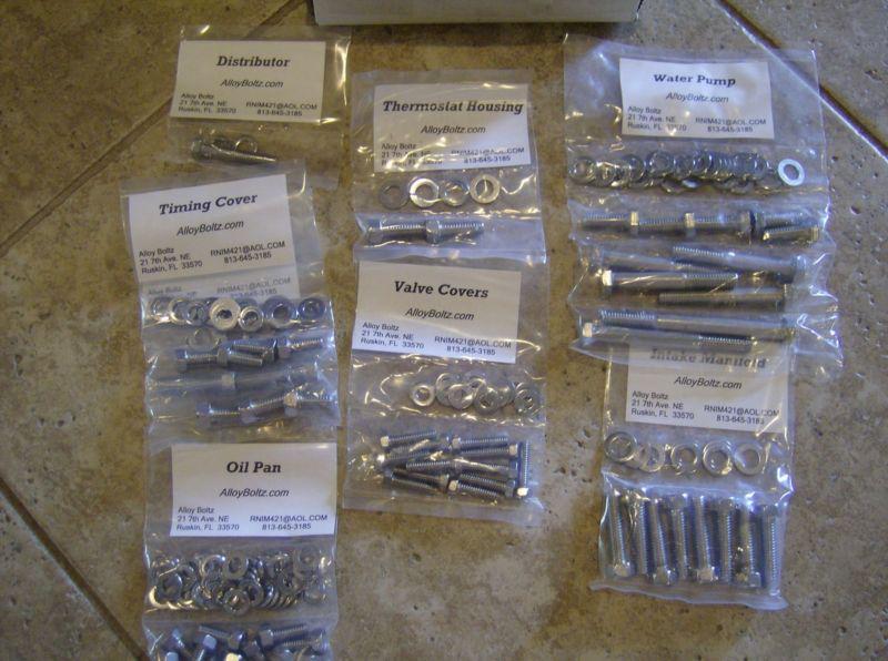 Stainless steel engine bolt kit 383 mopar new