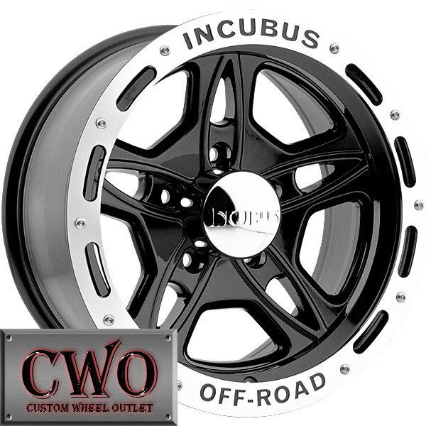 15 black off-road wheels rims 6x139.7 6 lug sierra titan tundra gmc chevy