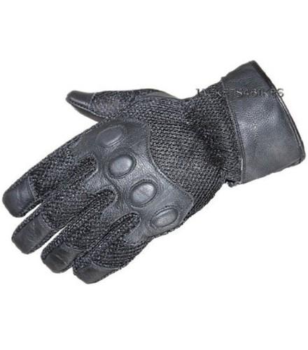 New batman dark knight rises style mesh black leather costume suit gloves xl