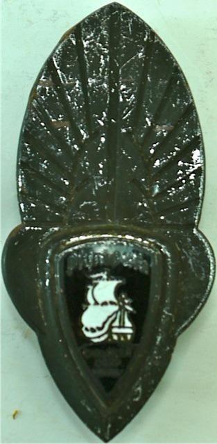 Original antique chrysler plymouth corp. product flat automobile badge emblem vg