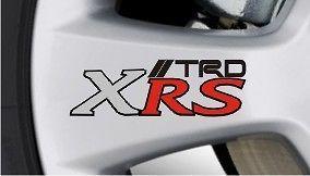 (4) toyota xrs trd vinyl decals for wheels matrix corolla prius yaris 