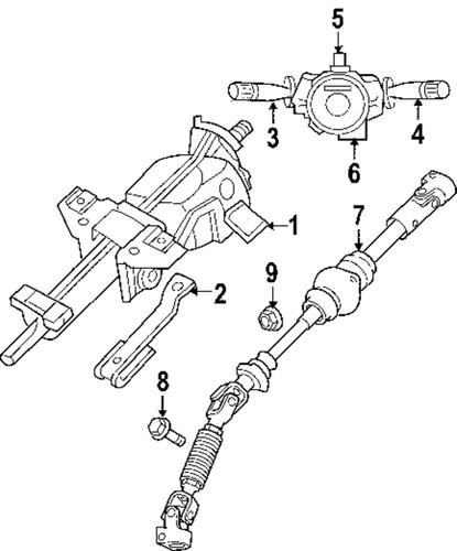 Jeep oem 5143311af steering column-combo switch