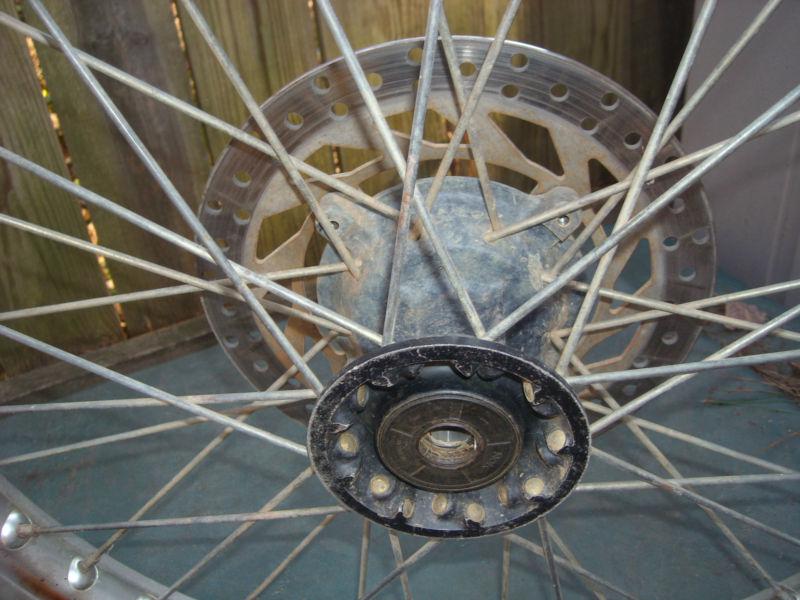 1988 honda cr250r front wheel assembly & brake rotor