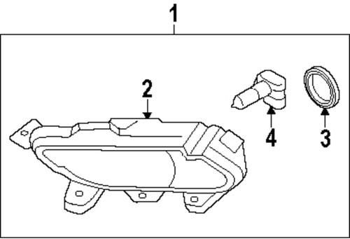 Hyundai oem 1864935009 fog lamp bulb